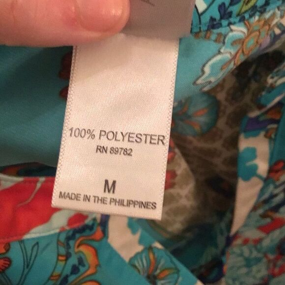 Vintage Natori Vibrant Dynasty Floral Caftan Dress - Picture 7 of 7